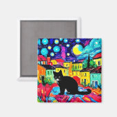 Aimant Le chat noir 3 (Recto/Verso)