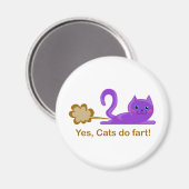 Aimant Le chat qui pète, la peur du chat ! (Recto/Verso)