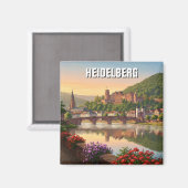 Aimant Le Château de Heidelberg Allemagne Voyage (Recto/Verso)