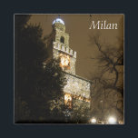 Aimant Le château de Milan<br><div class="desc">Si vous aimez Milan en Italie,  vous voudrez coller cet aimant de château sur votre réfrigérateur.</div>