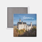 Aimant Le château de Neuschwanstein en Allemagne (Recto/Verso)