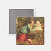 Aimant Le Chemin Sur Lequel Les Feuilles Brown Sont Répar (Recto/Verso)