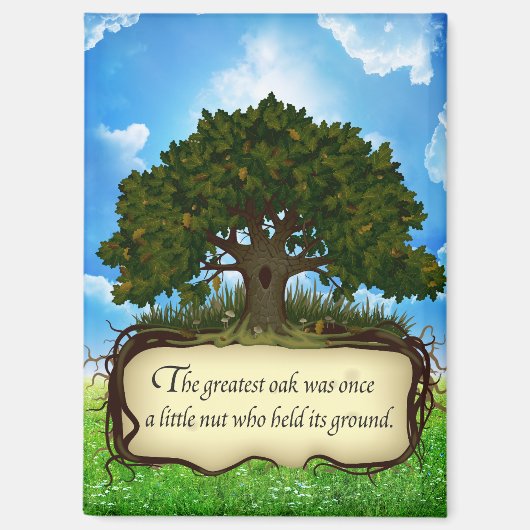 Aimant Le chêne le plus grand n'était qu'un petit écrou (Recto)