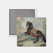 Aimant Le cheval de la baie sombre "Valido" (Recto/Verso)