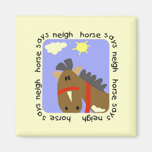 Aimant Le cheval indique des T-shirts et des cadeaux d'he