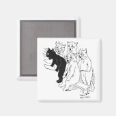 Aimant Le choeur de chat (Recto/Verso)
