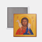 Aimant Le Christ Pasteur Bon Aiguille Orthodoxe (Recto/Verso)