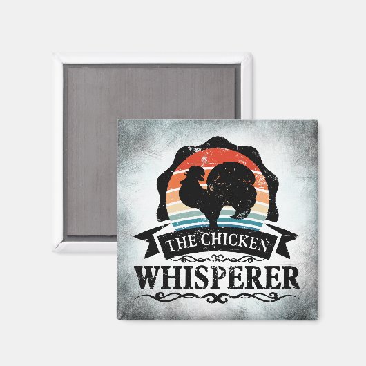 Aimant Le Chuchoteur de Poulets Drôle (Recto/Verso)