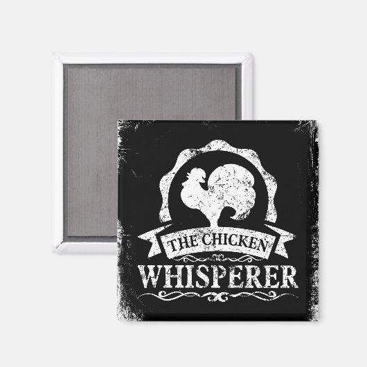 Aimant Le Chuchoteur de Poulets Drôle (Recto/Verso)