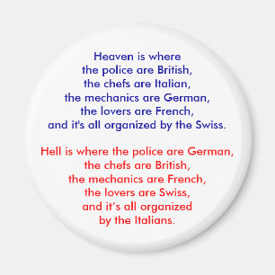 Aimant Le ciel est où la police est britannique, le che