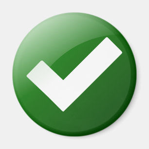Aimant Le coche vert écrivent le symbole