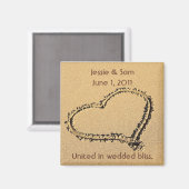 Aimant Le coeur dans l'aimant du sable (Recto/Verso)