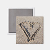 Aimant Le coeur dans l'aimant du sable (Recto/Verso)
