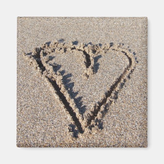 Aimant Le coeur dans l'aimant du sable (Devant)