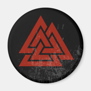 Aimant Le coeur de Hrungnir (grunge rouge et noire)