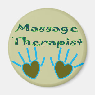 Aimant Le coeur de thérapeute de massage remet des