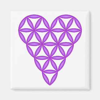 Aimant Le Coeur De Vie - Violet/3D.