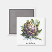 Aimant Le Coeur du Jardin : Artichoke en Aquarelle (Recto/Verso)