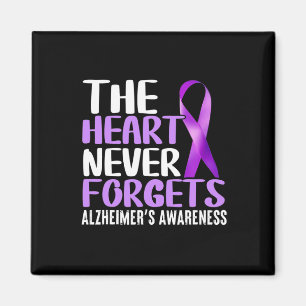 Aimant Le coeur n'oublie jamais la conscience d'Alzheimer