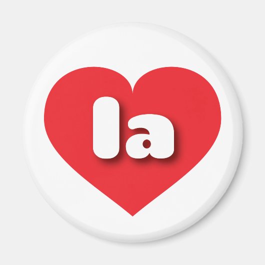 Aimant le coeur rouge - J'aime la (Devant)