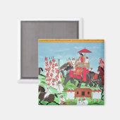 Aimant Le colonel James Todd voyage par éléphant (Recto/Verso)