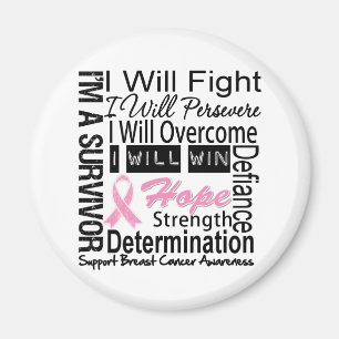 Aimant Le combat de cancer du sein persévèrent victoire