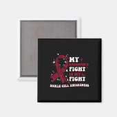 Aimant Le combat de ma fille est mon combat Anémie à cell (Recto/Verso)