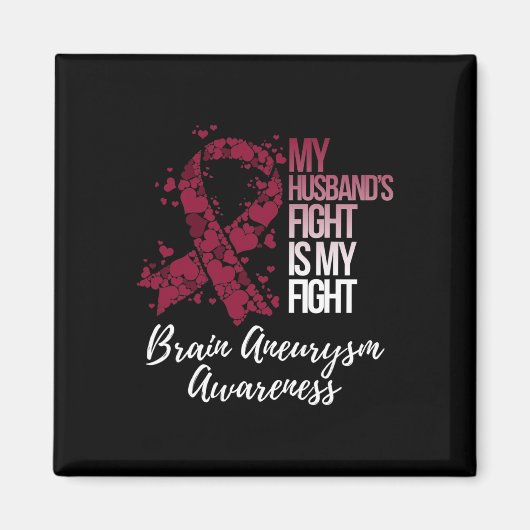 Aimant Le combat de mon mari est mon combat de l'Aneurysm (Devant)
