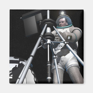 Aimant Le concept de l'artiste de la future exploration