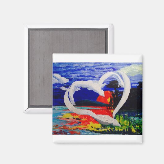 Aimant Le concept des deux oiseaux (Recto/Verso)