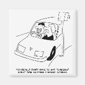 Aimant Le conducteur dit du fromage en passant une caméra (Devant)