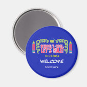 Aimant "Le cool de l’école, règle" citations de motivatio (Recto/Verso)