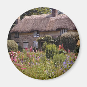 Aimant Le cottage rouge de Thomas Hardy, fleur de Dorset,