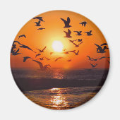 Aimant Le coucher du soleil du lac Érié (Devant)