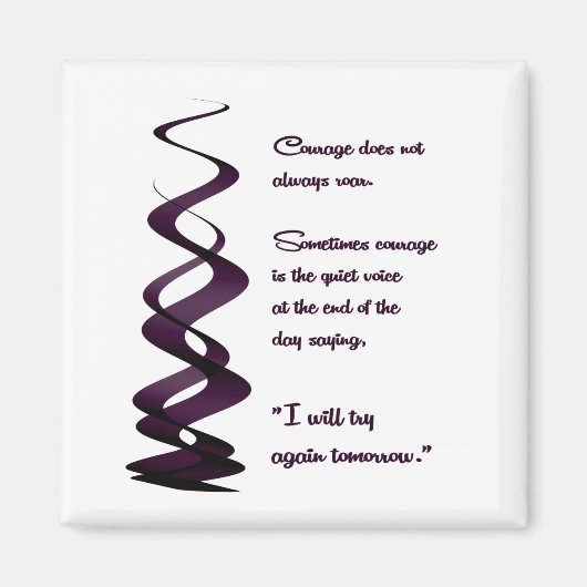 Aimant Le courage ne rugit pas toujours (Devant)