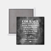 Aimant Le courage ne rugit pas toujours (Recto/Verso)