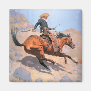 Aimant Le cowboy (huile sur la toile)