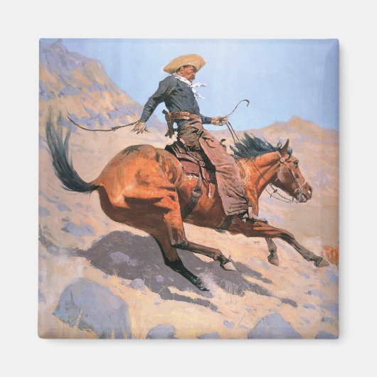 Aimant Le Cowboy (huile sur toile) (Devant)
