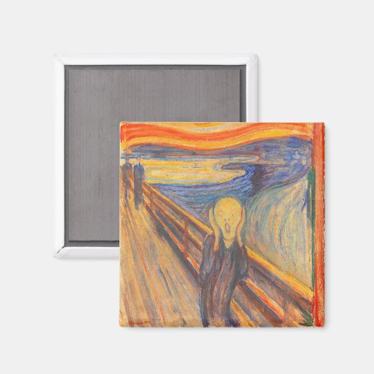 Aimant Le Cri d'Edvard Munch (Recto/Verso)