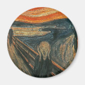 Aimant Le cri (Texturé) d'Edvard Munch (Devant)
