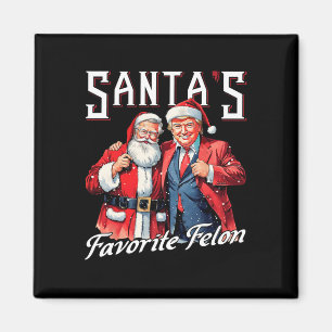 Aimant Le criminel préféré du Père Noël Santa Claus Trump