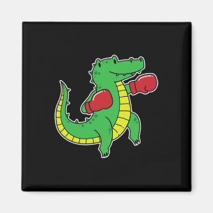 Aimant Le crocodile fait la boxe