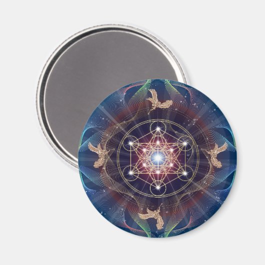 Aimant Le cube de Metatron - Merkabah (Recto/Verso)