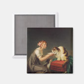 Aimant Le déjeuner du chat (Recto/Verso)