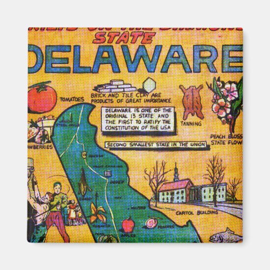 Aimant Le Delaware, État du Diamant (Devant)