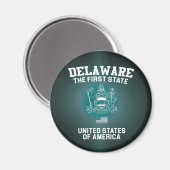 Aimant Le Delaware Le Premier État (Recto/Verso)