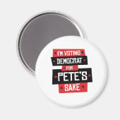 Aimant Le démocrate votant pour le bien de Pete (Recto/Verso)