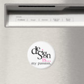 Aimant Le design est... (rose) (In Situ (Lave-vaisselle))