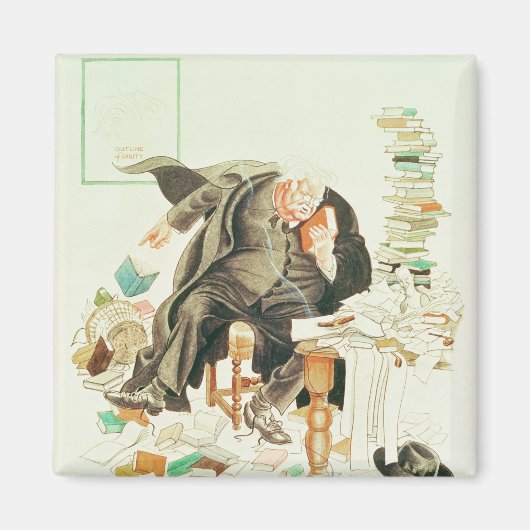 Aimant Le dessin satirique de Sanity (Devant)