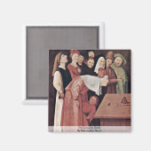 Aimant Le détail du juré. Par Hieronymus Bosch (Recto/Verso)